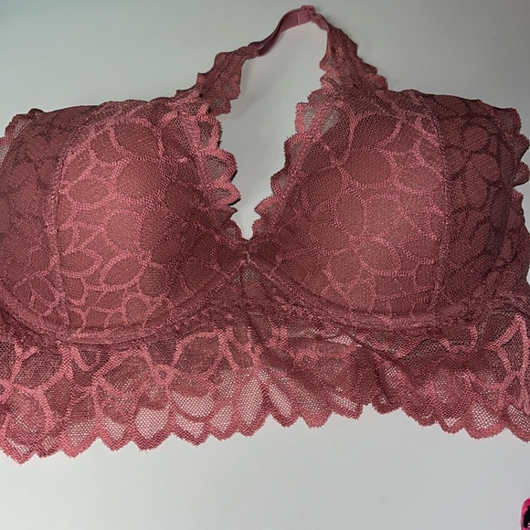 PINK HALTER BRA - Picture 1 of 3